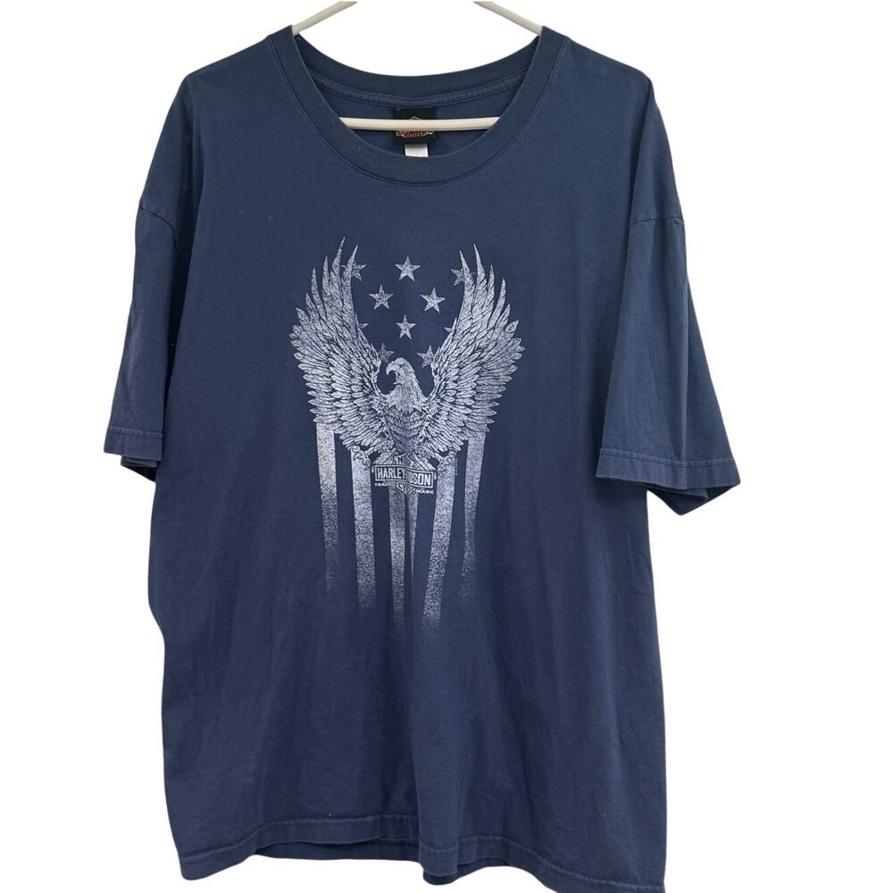 Harley Davidson Short Sleeve T-Shirt War Horse  Ocala Blue 2XL